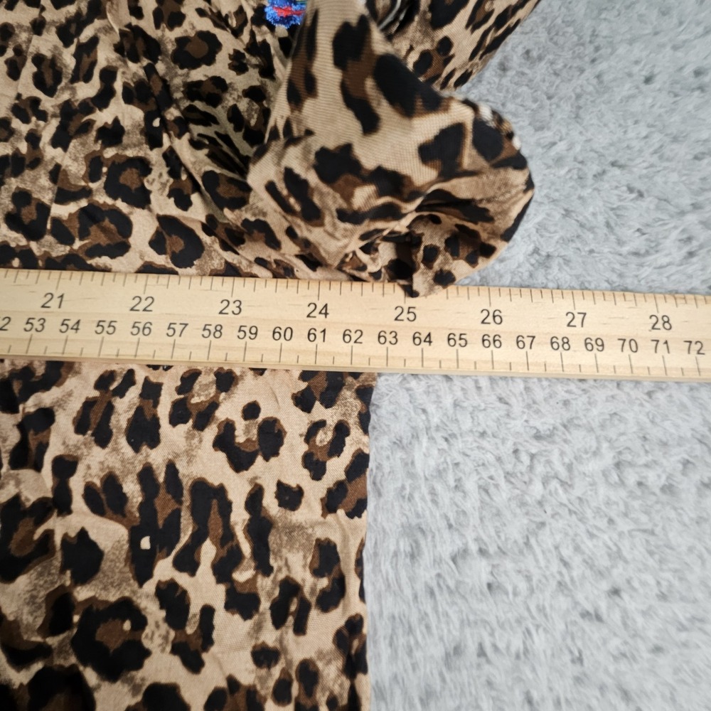 Grace & Emma High Low Tunic Top Womens‎ 2XL Cheetah Embroidere Blouse Swim Cover - Picture 13 of 14